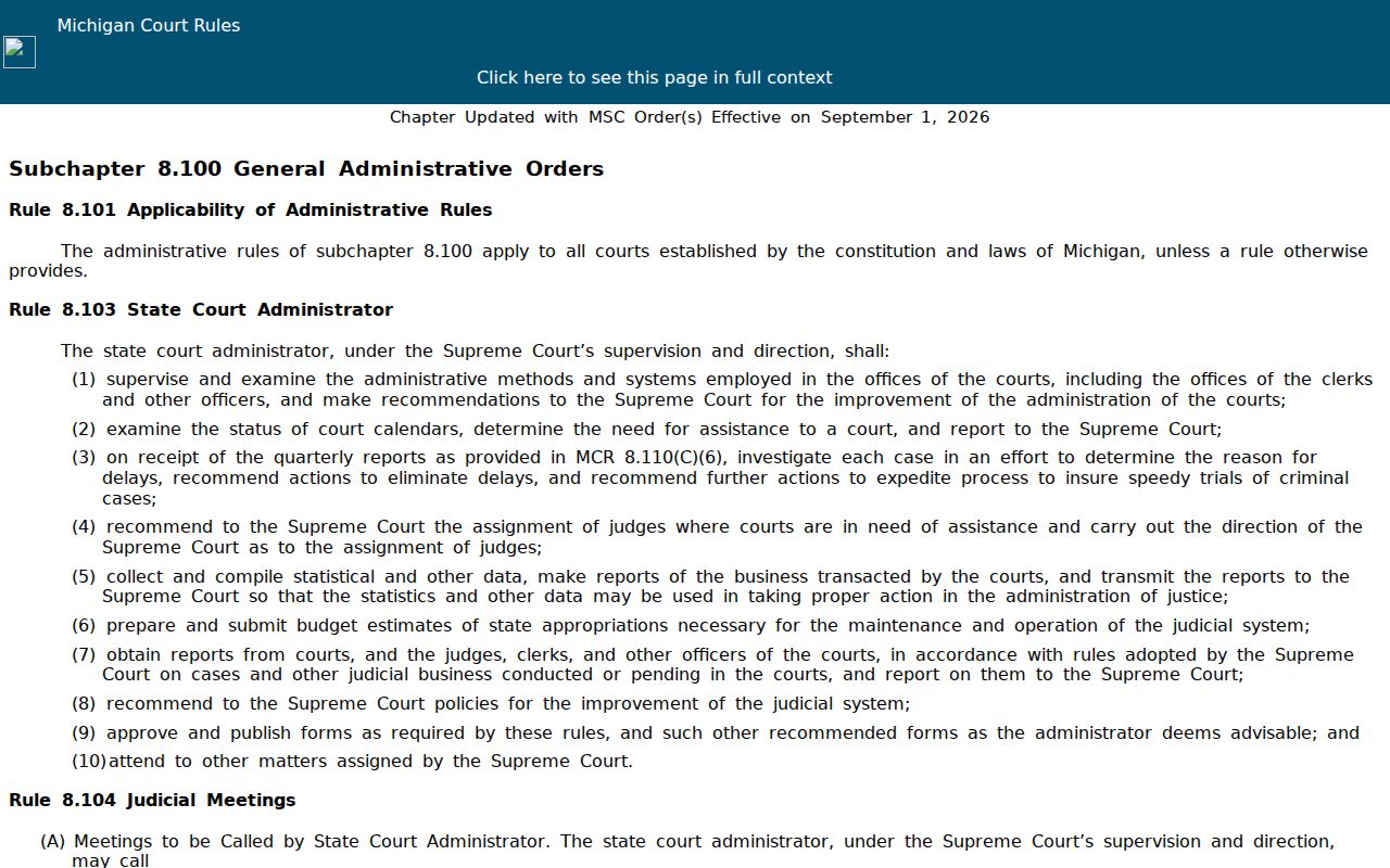 Alger County arrest warrant records: court rule on public and nonpublic court records