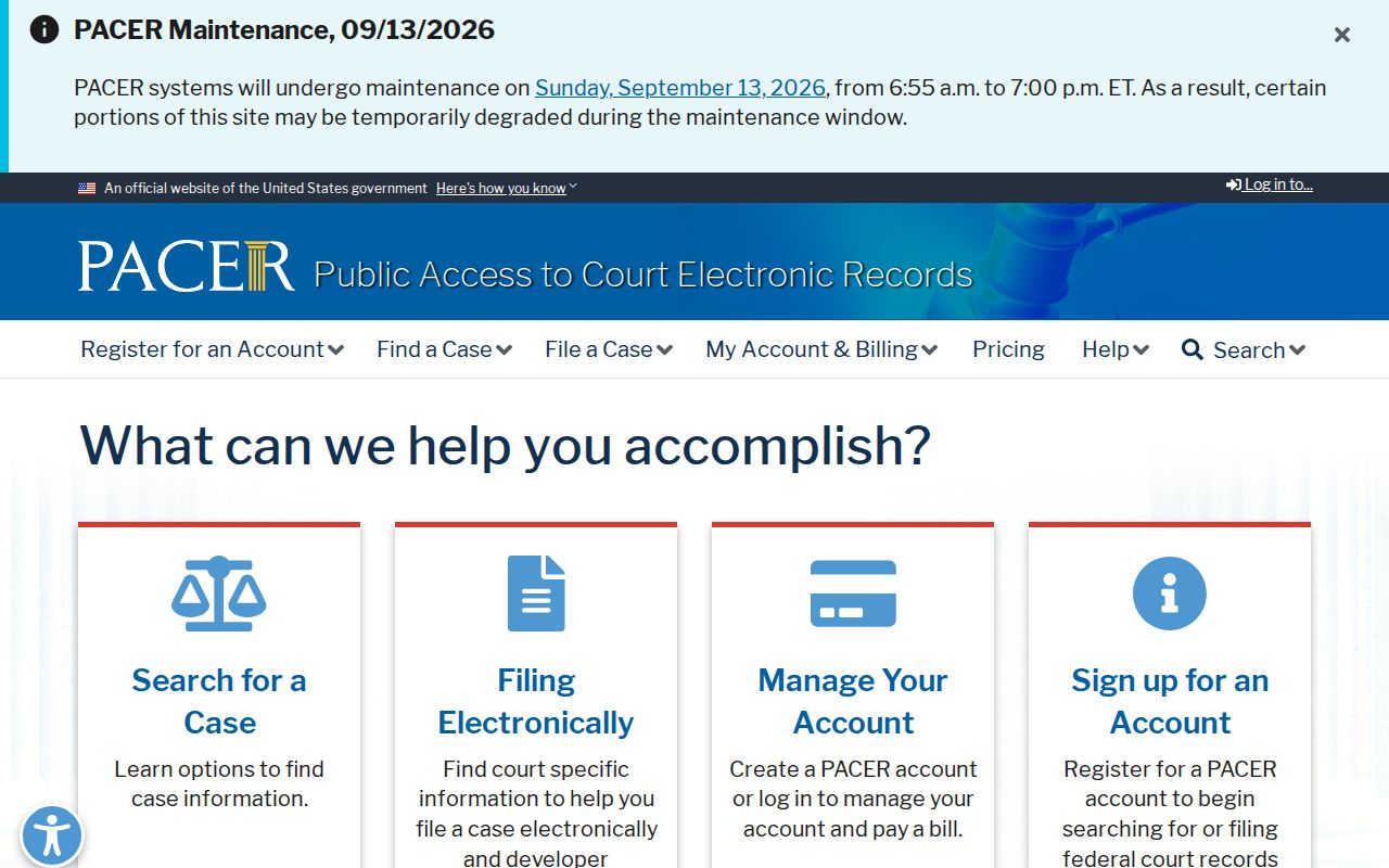 Alger County municipal court warrant help: federal case access gateway page